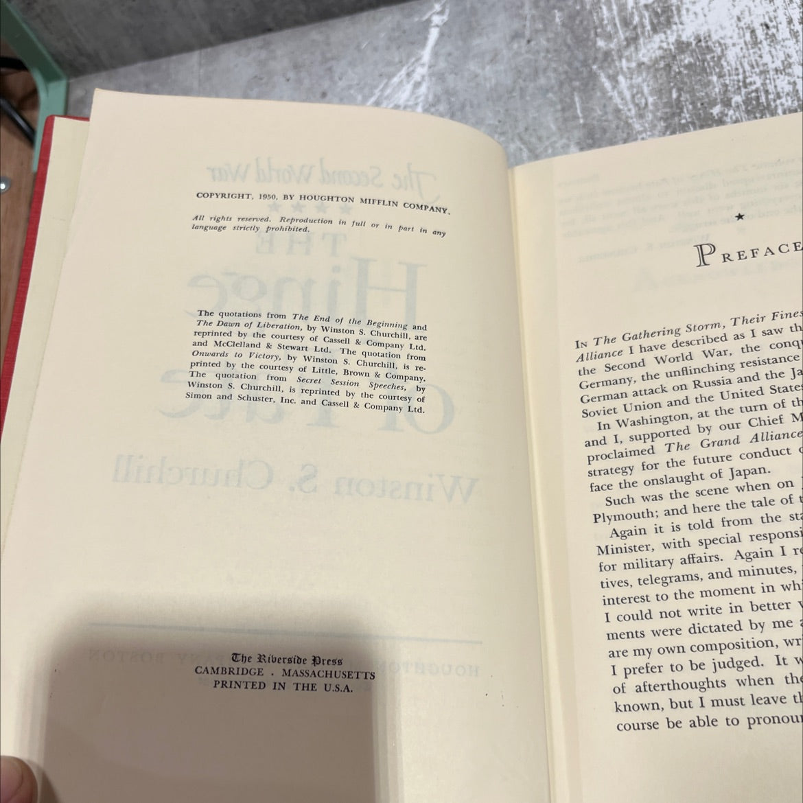 the second world war the hinge of fate book, by winston s. churchill, 1950 Hardcover image 3
