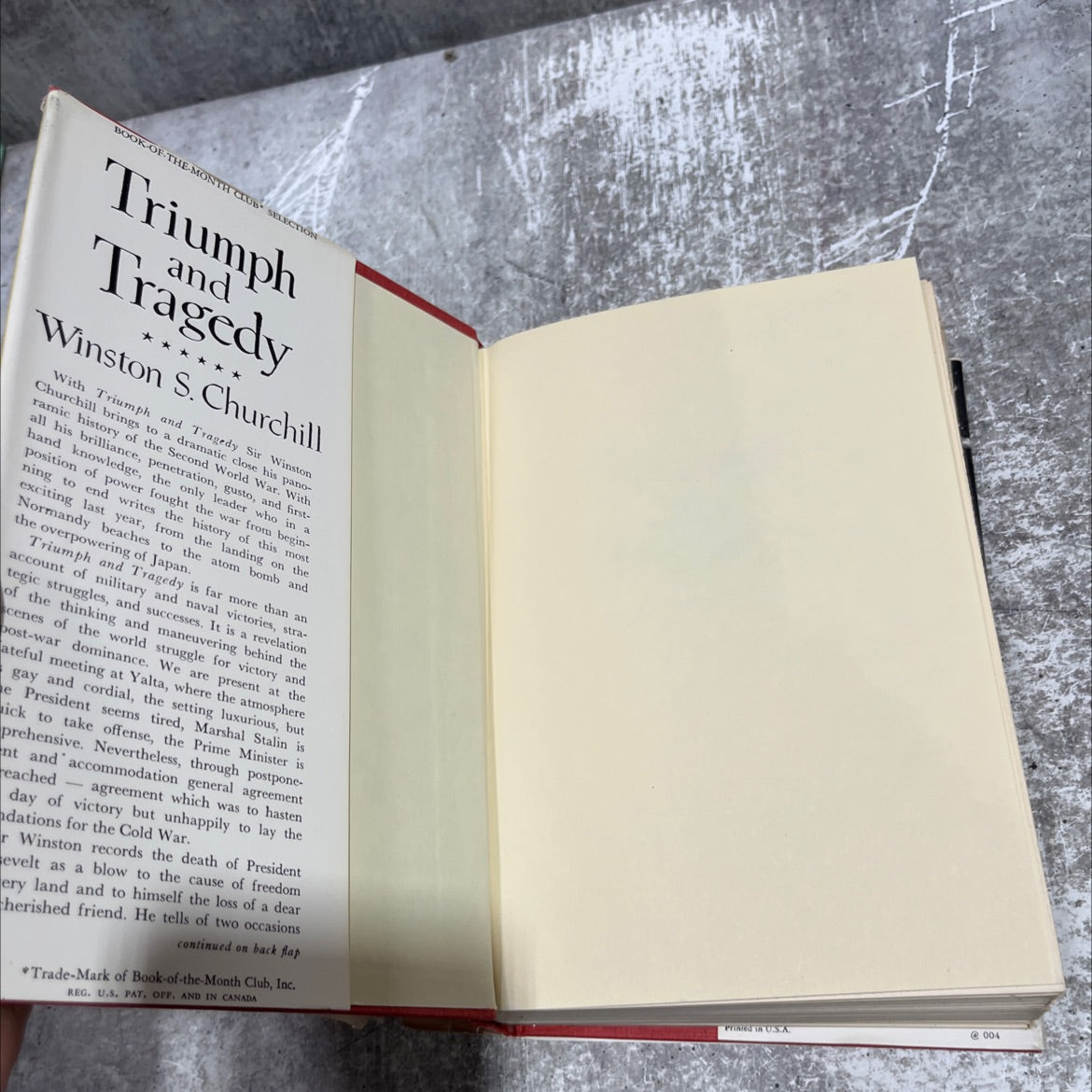 the second world war triumph and tragedy book, by winston s. churchill, 1953 Hardcover image 4