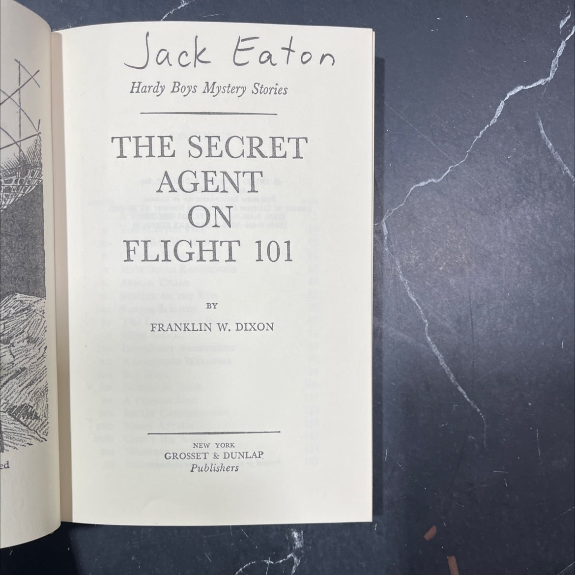 the secret agent on flight 101 book, by franklin w. dixon, 1967 Hardcover image 2