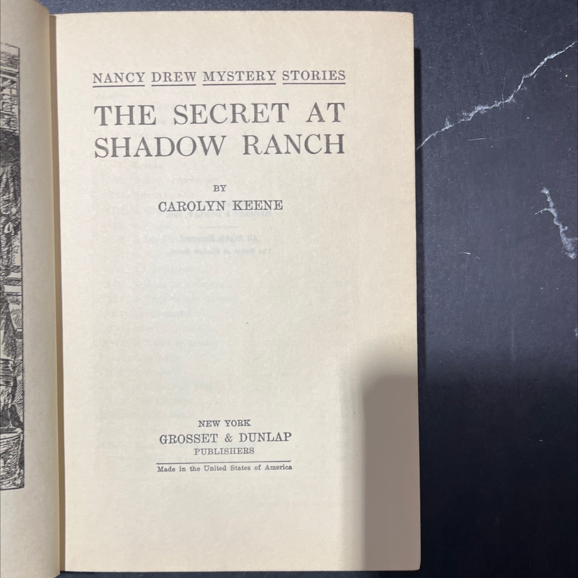 the secret at shadow ranch book, by carolyn keene, 1931 Hardcover image 2