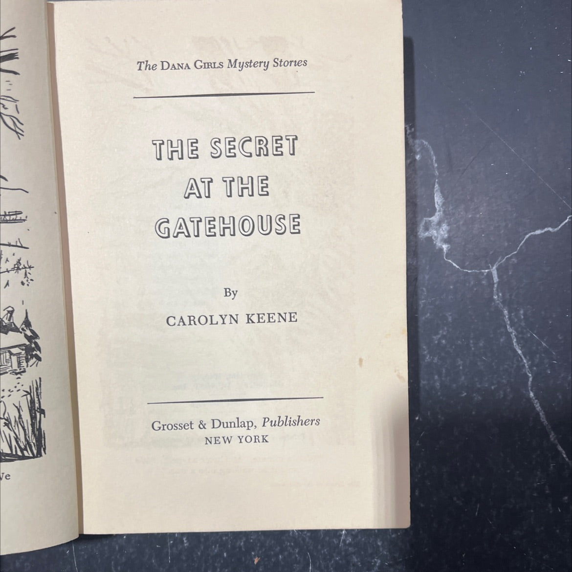 the secret at the gatehouse book, by carolyn keene, 1940 Hardcover image 2