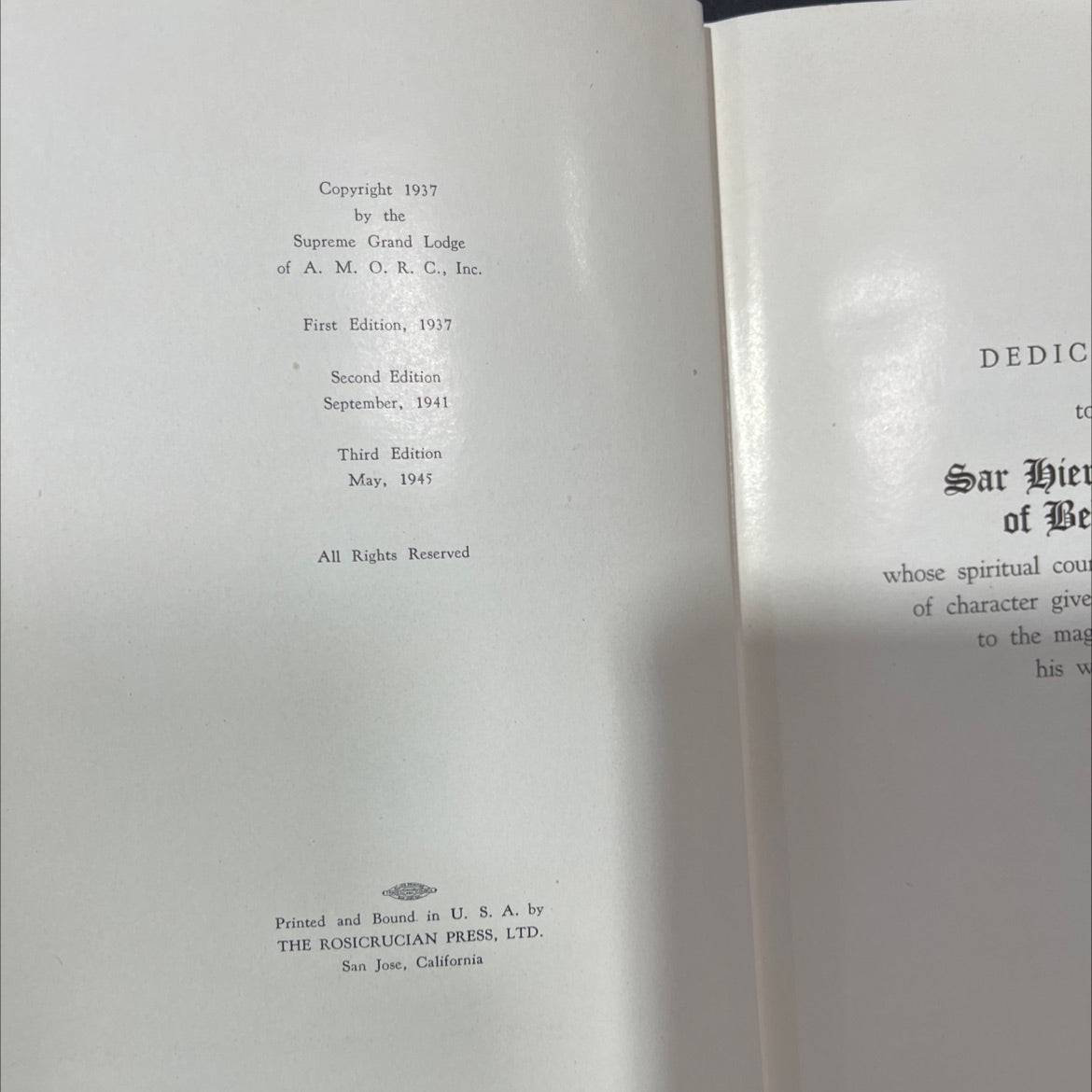 the secret doctrines of jesus book, by h. spencer lewis, 1945 Hardcover image 3