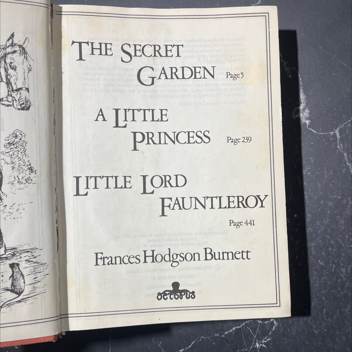 the secret garden / a little princess / little lord fauntleroy book, by frances hodgson burnett, 1978 Hardcover image 2