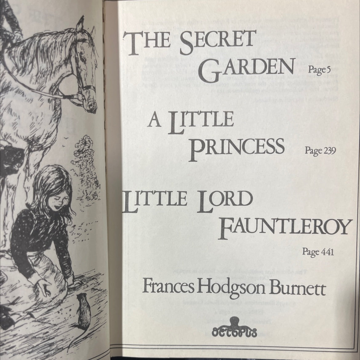 the secret garden a little princess little lord fauntleroy book, by frances hodgson burnett, 1978 Hardcover image 2