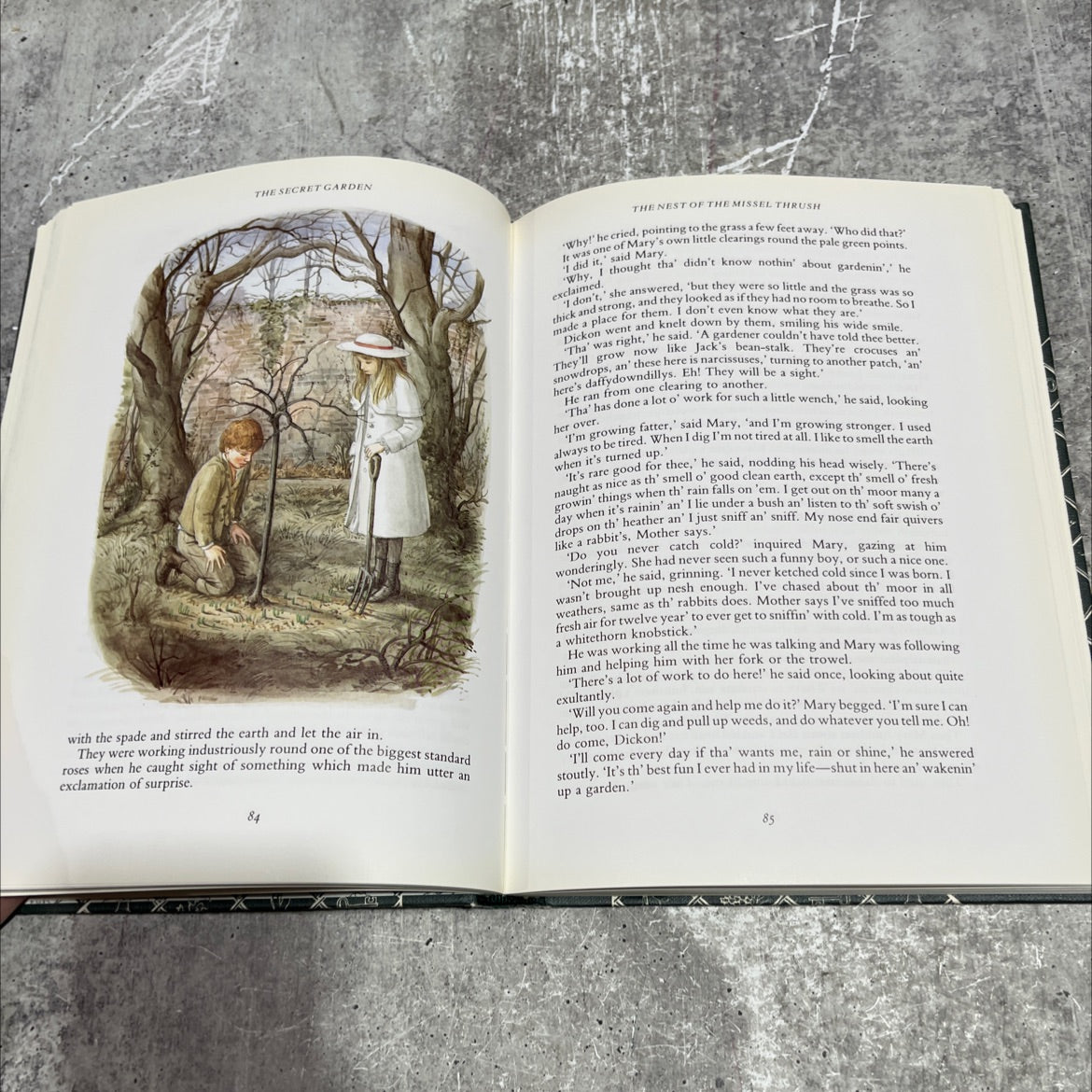 the secret garden book, by frances hodgson burnett, 1987 Hardcover image 4