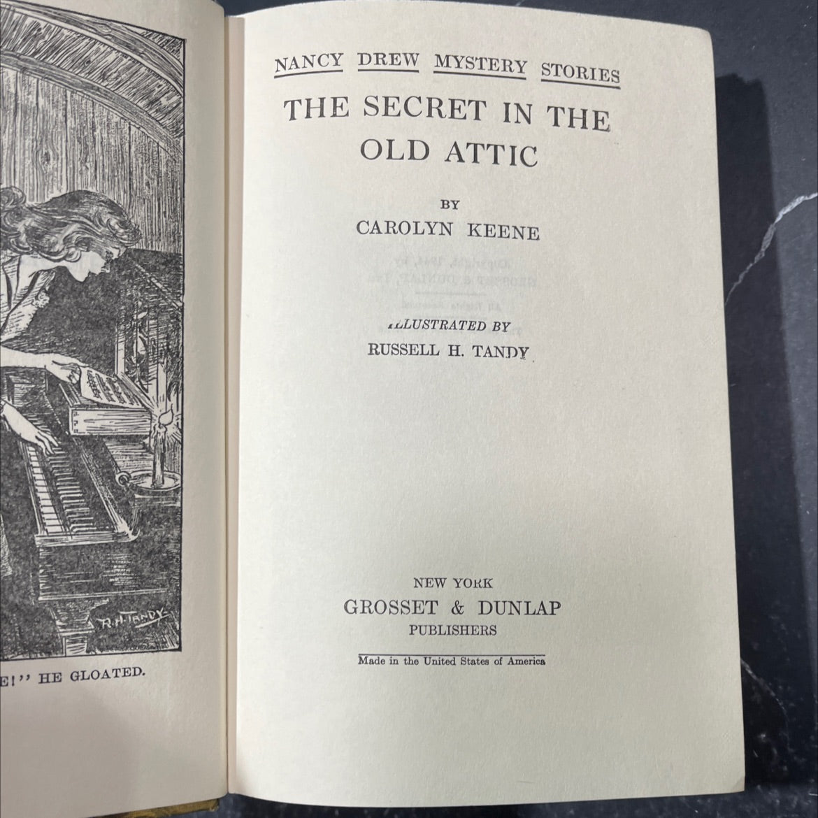 the secret in the old attic book, by carolyn keene, 1944 Hardcover image 2