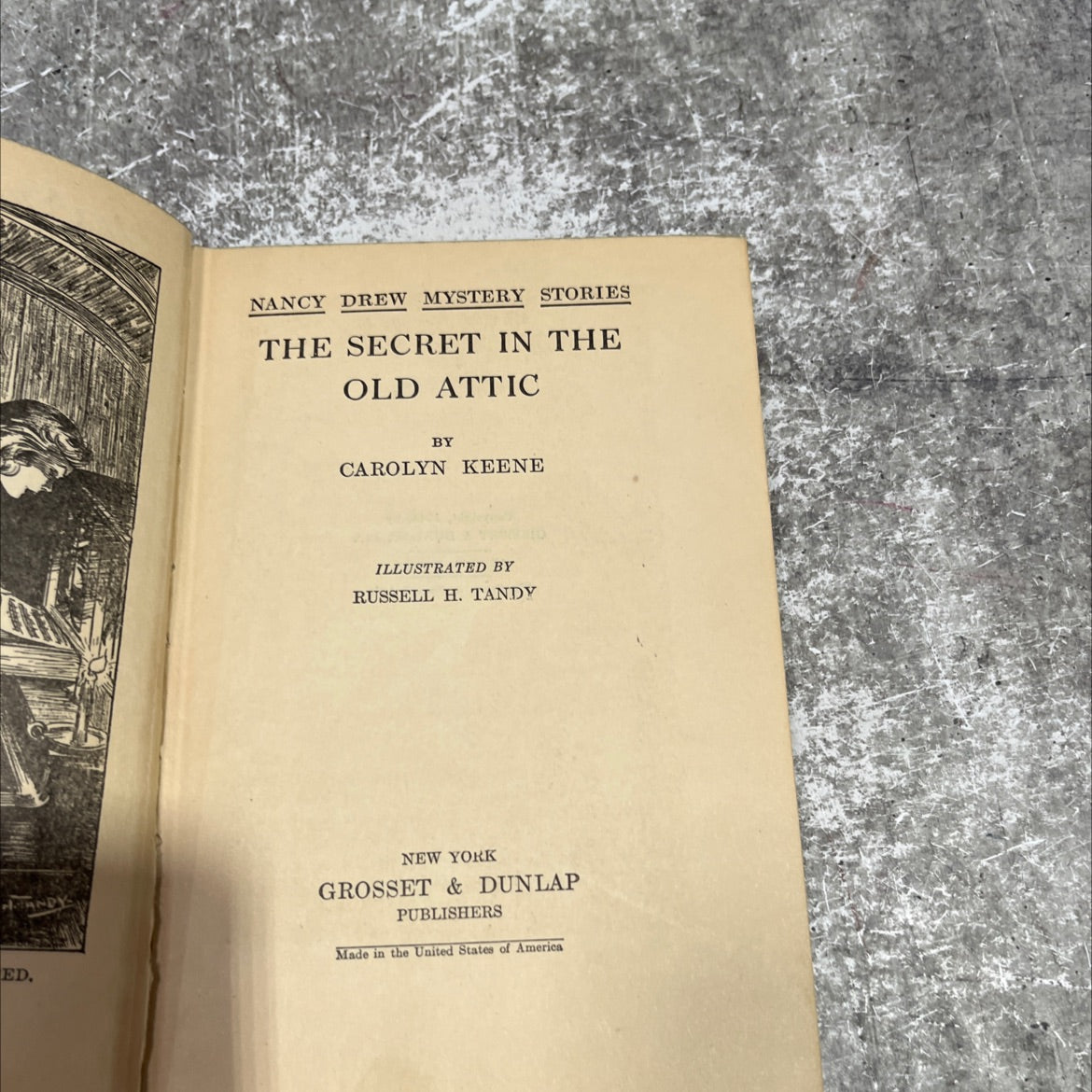 the secret in the old attic book, by carolyn keene, 1944 Hardcover image 2