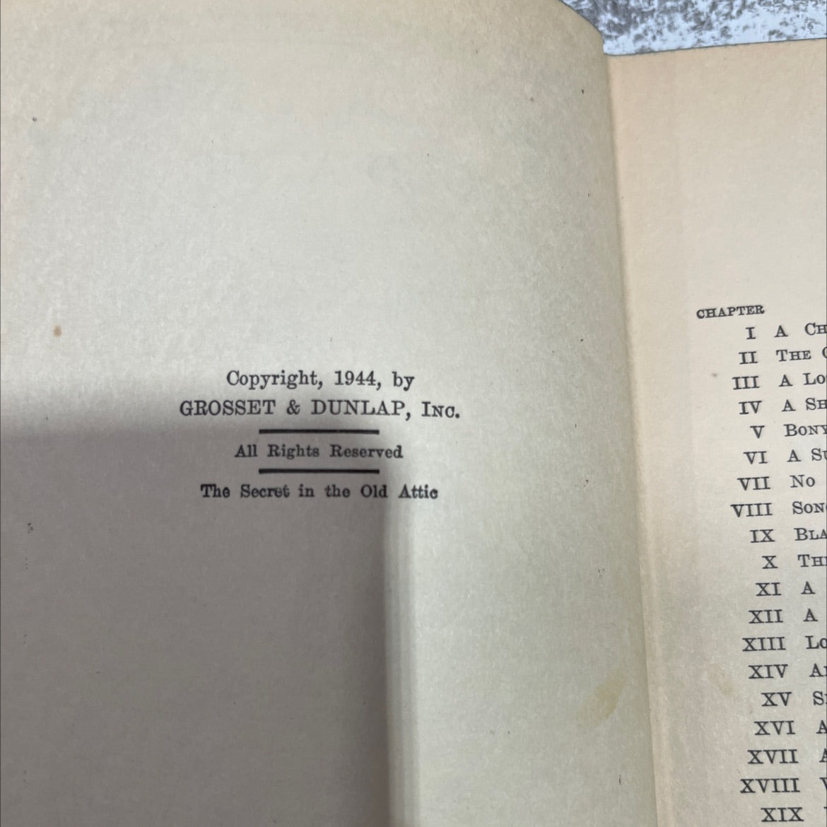 the secret in the old attic book, by carolyn keene, 1944 Hardcover image 3