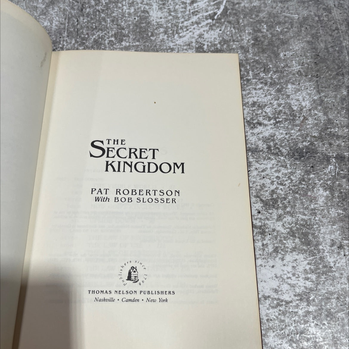 the secret kingdom book, by Pat Robertson, 1982 Hardcover image 2