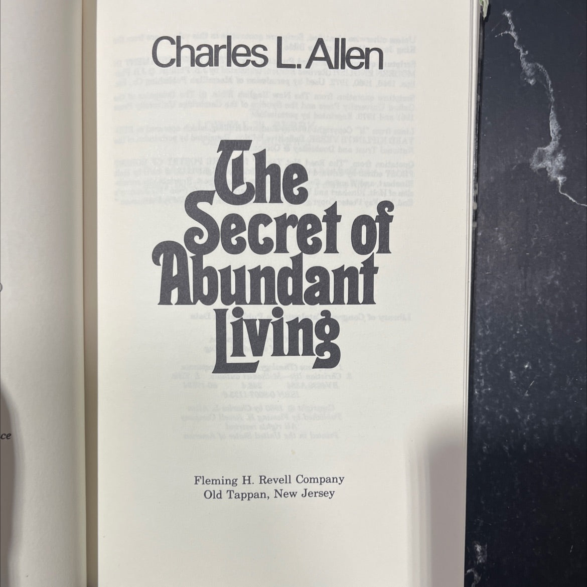 the secret of abundant living book, by Charles L. Allen, 1980 Hardcover image 2