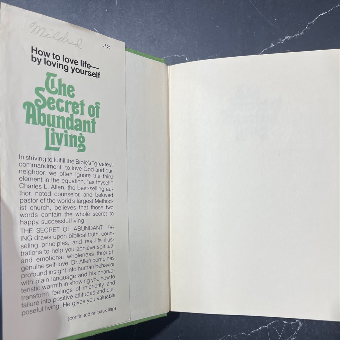 the secret of abundant living book, by Charles L. Allen, 1980 Hardcover image 4