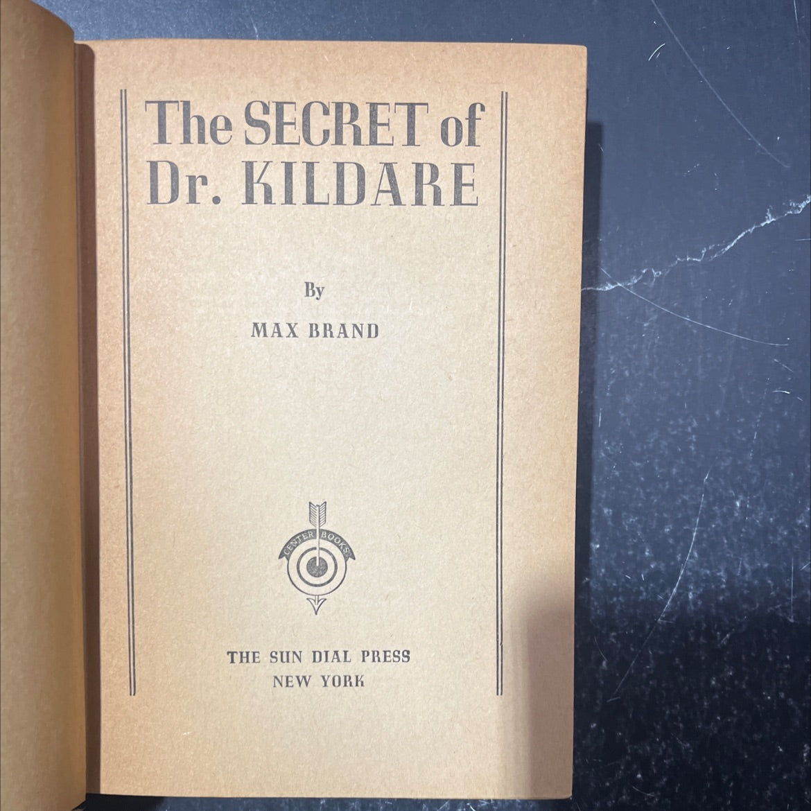 the secret of dr. kildare book, by max brand, 1943 Hardcover image 2