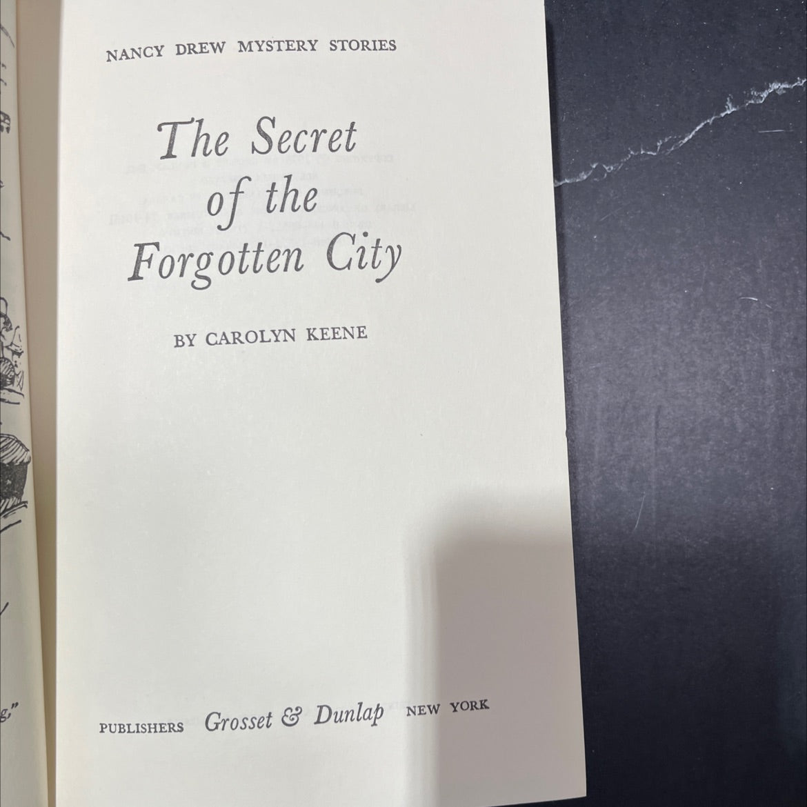 the secret of the forgotten city book, by carolyn keene, 1975 Hardcover image 2
