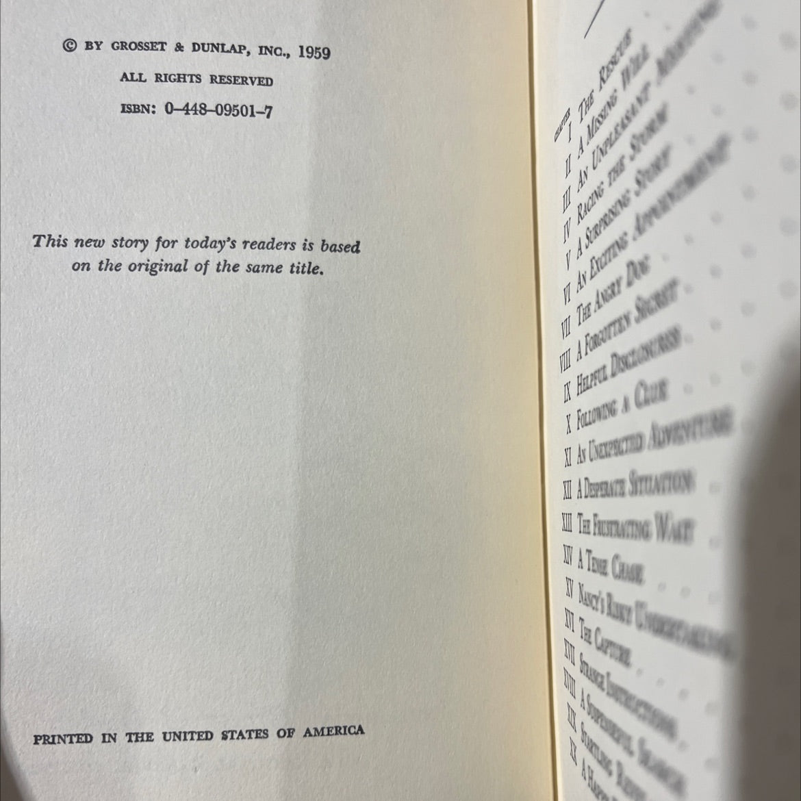 the secret of the old clock book, by carolyn keene, 1959 Hardcover image 3