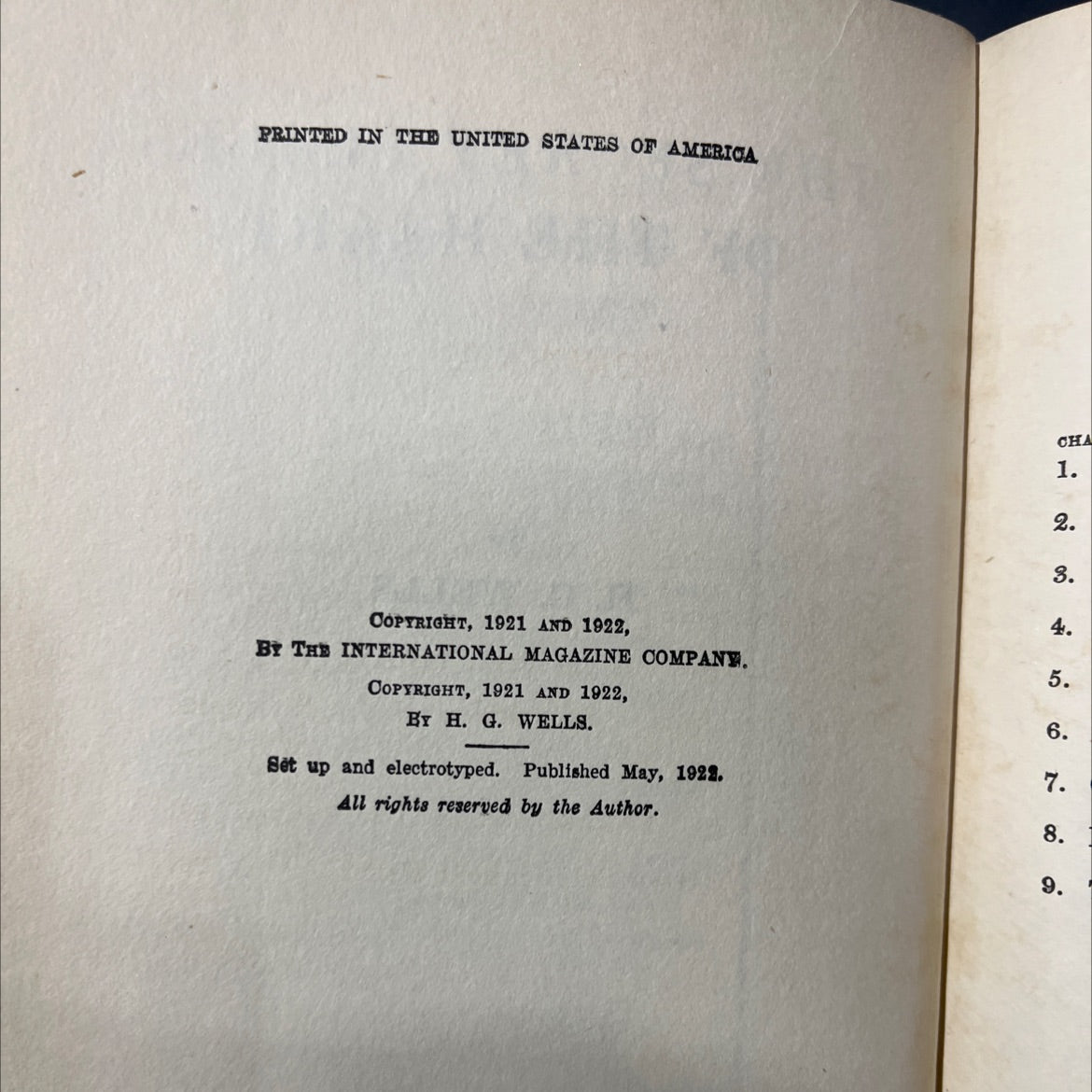 the secret places of the heart book, by h. g. wells, 1922 Hardcover, First Edition, Rare, Antique image 3