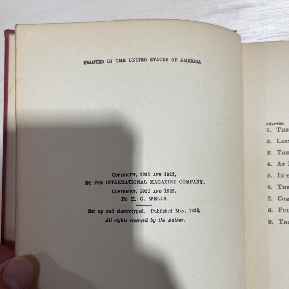 the secret places of the heart book, by h. g. wells, 1922 Hardcover image 3