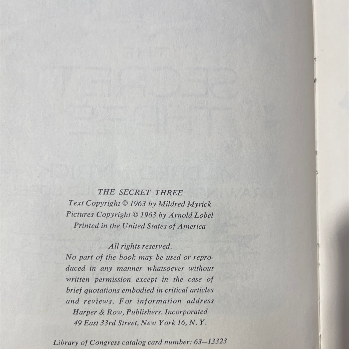 the secret three book, by mildred myrick, 1963 Hardcover image 3