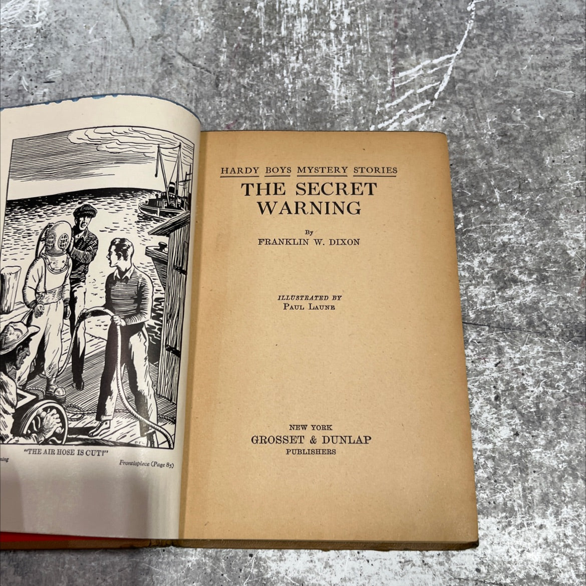 the secret warning book, by franklin w. dixon, 1938 Hardcover image 2