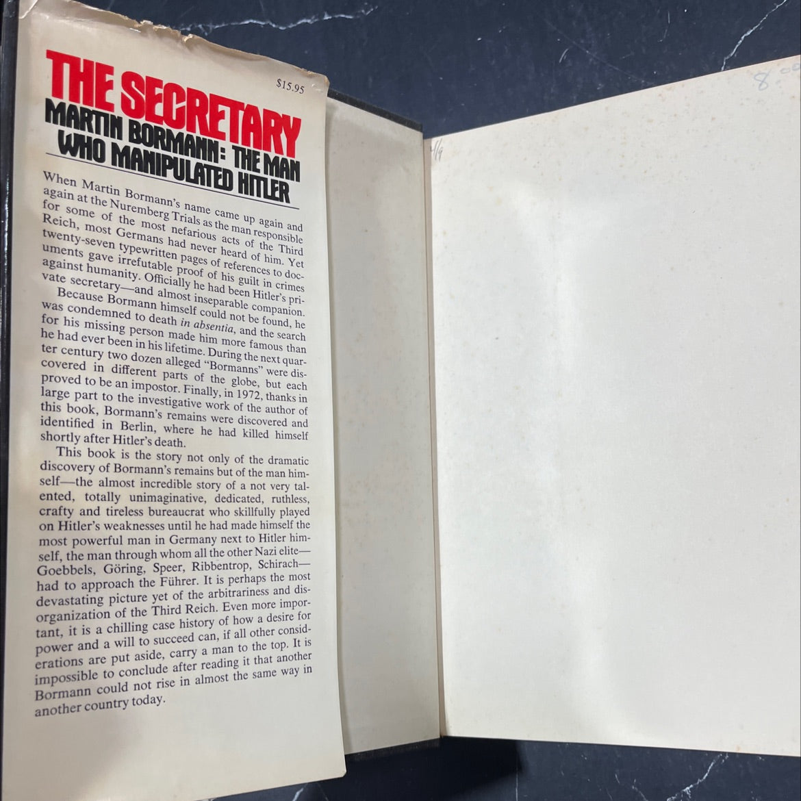 the secretary martin bormann: the man who manipulated hitler book, by jochen von lang, 1979 Hardcover image 4
