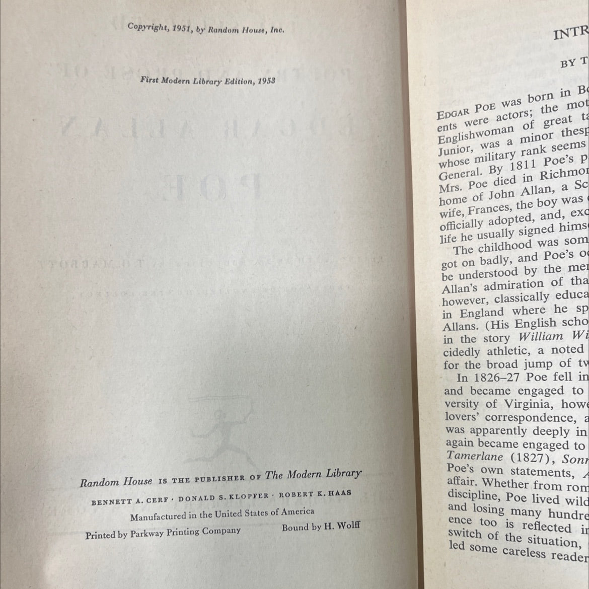 the selected poetry and prose of edgar allan poe book, by edgar allan poe, 1958 Hardcover image 3