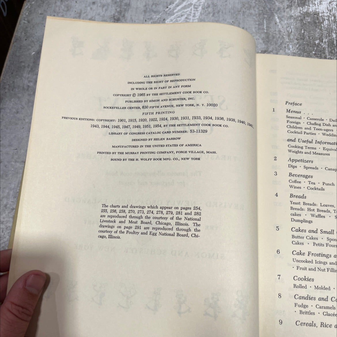 the settlement cook book treasured recipes of six decades book, by unknown, 1965 Hardcover image 3