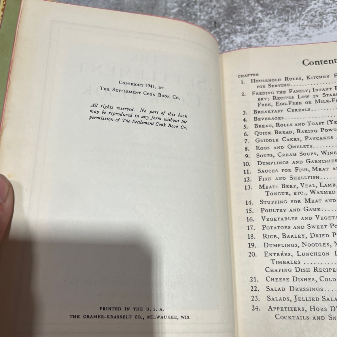 the settlement cook book book, by mrs. simon kander, 1941 Hardcover image 3