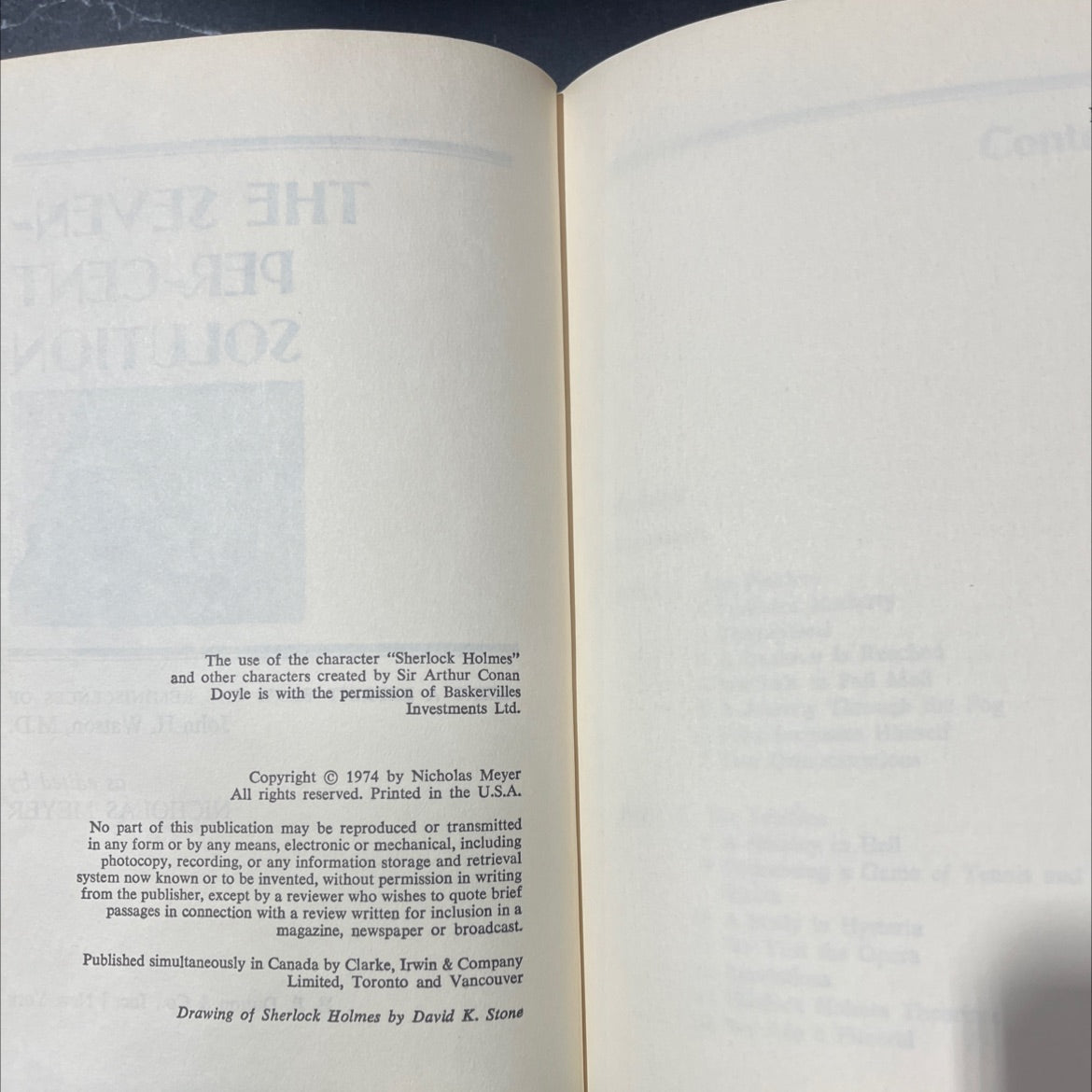 the seven-percent solution being a reprint from the reminiscences of john h. watson, m.d. book, by nicholas meyer, 1974 image 3