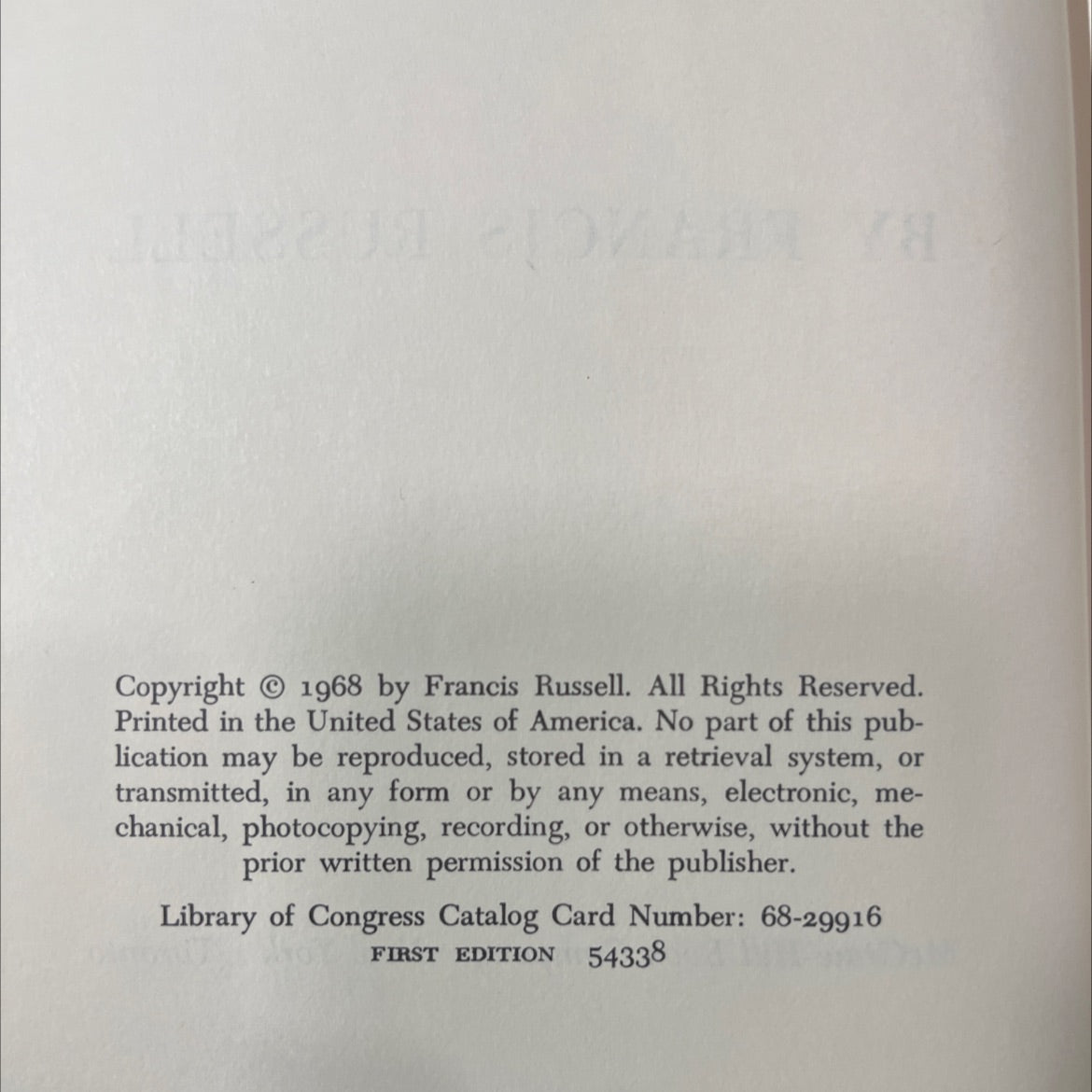 the shadow of blooming grove warren g. harding in his times book, by francis russell, 1968 Hardcover image 3