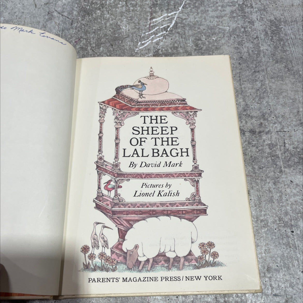 the sheep of the lal bagh book, by David Mark, 1967 Hardcover image 2