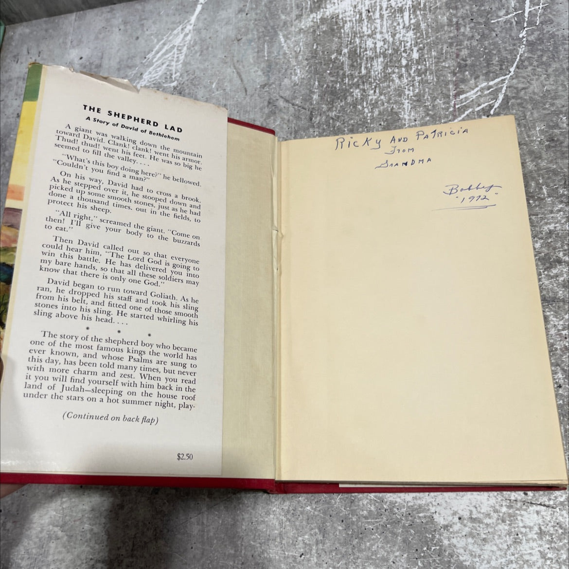 the shepherd lad a story of david of bethlehem book, by jean brown wagoner, 1953 Hardcover image 4