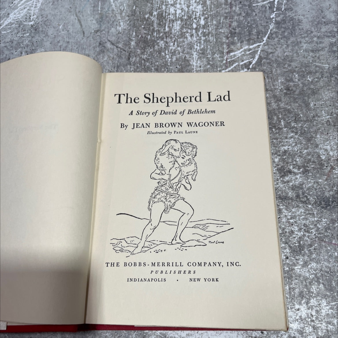 the shepherd lad a story of david of bethlehem book, by jean brown wagoner, 1953 Hardcover image 2