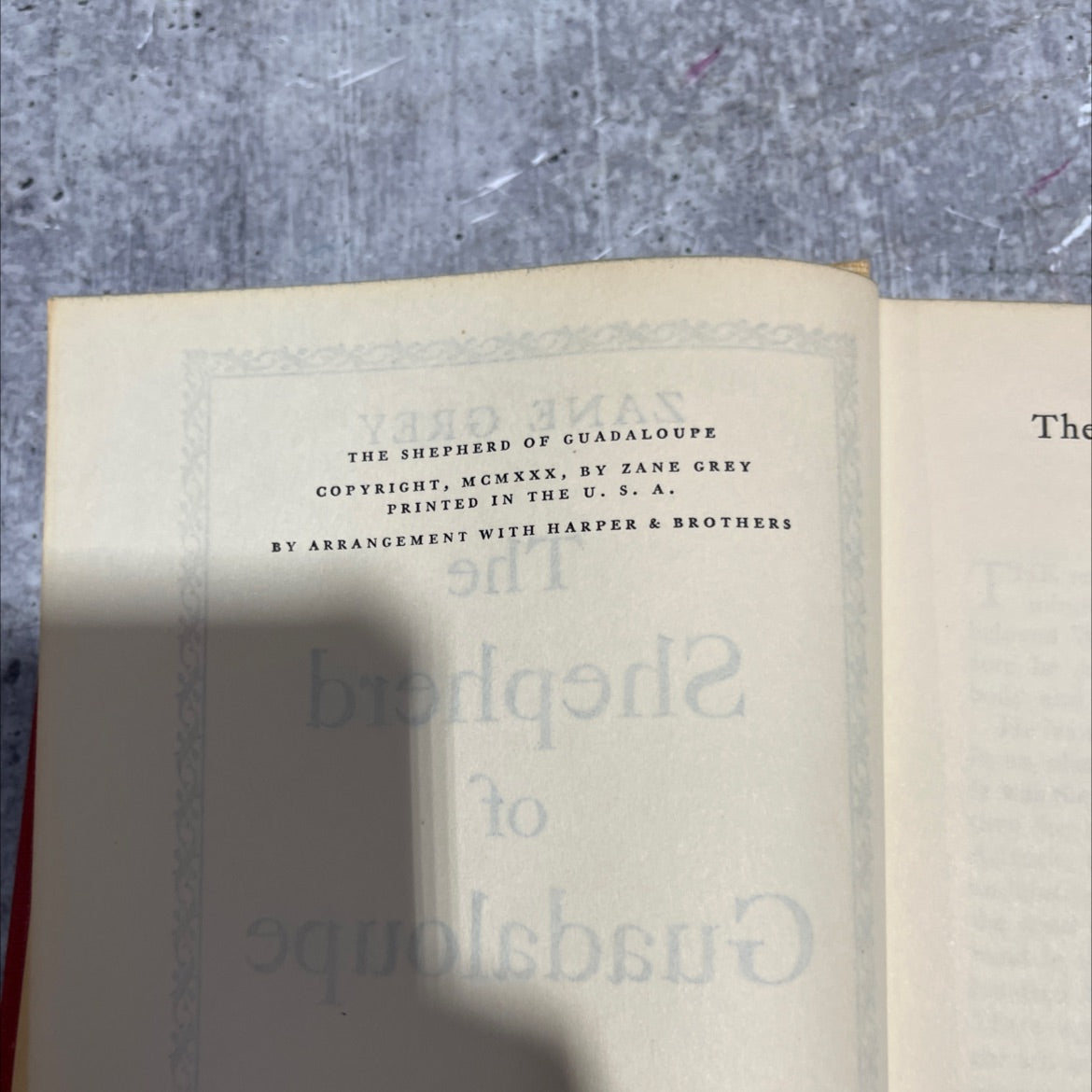 the shepherd of guadaloupe book, by zane grey, 1930 Hardcover image 3