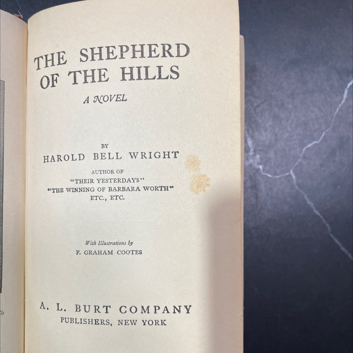 the shepherd of the hills book, by harold bell wright, 1907 Hardcover, Heavily Used image 2