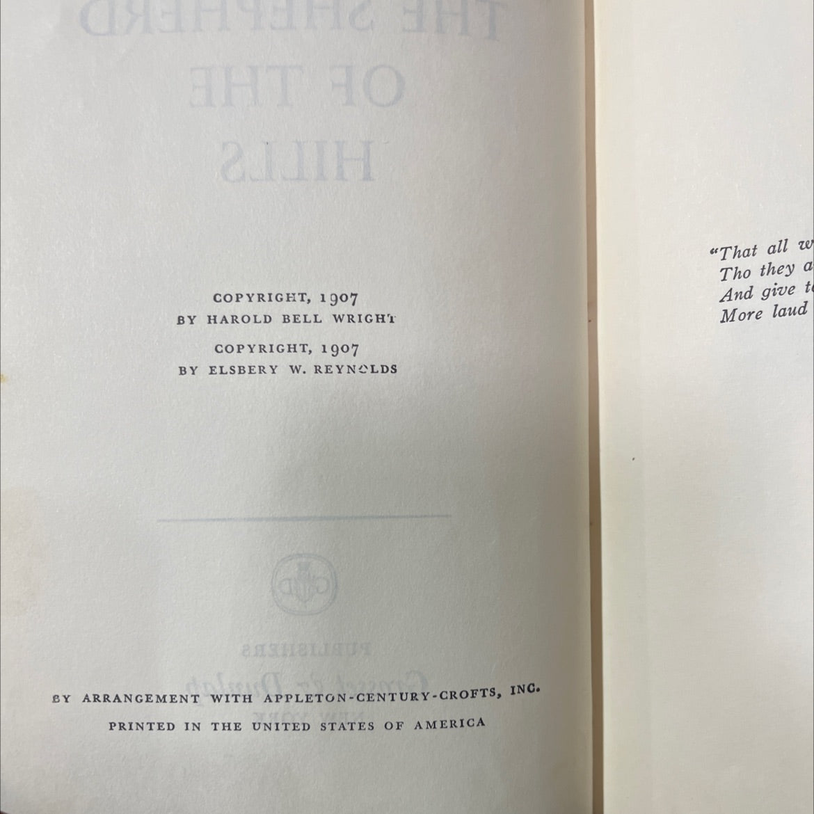 the shepherd of the hills book, by harold bell wright, 1907 Hardcover image 3