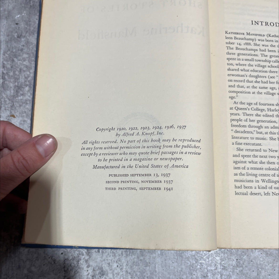 the short stories of katherine mansfield book, by katherine mansfield, 1941 Hardcover image 3