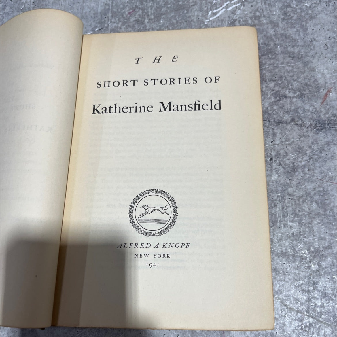 the short stories of katherine mansfield book, by katherine mansfield, 1941 Hardcover image 2