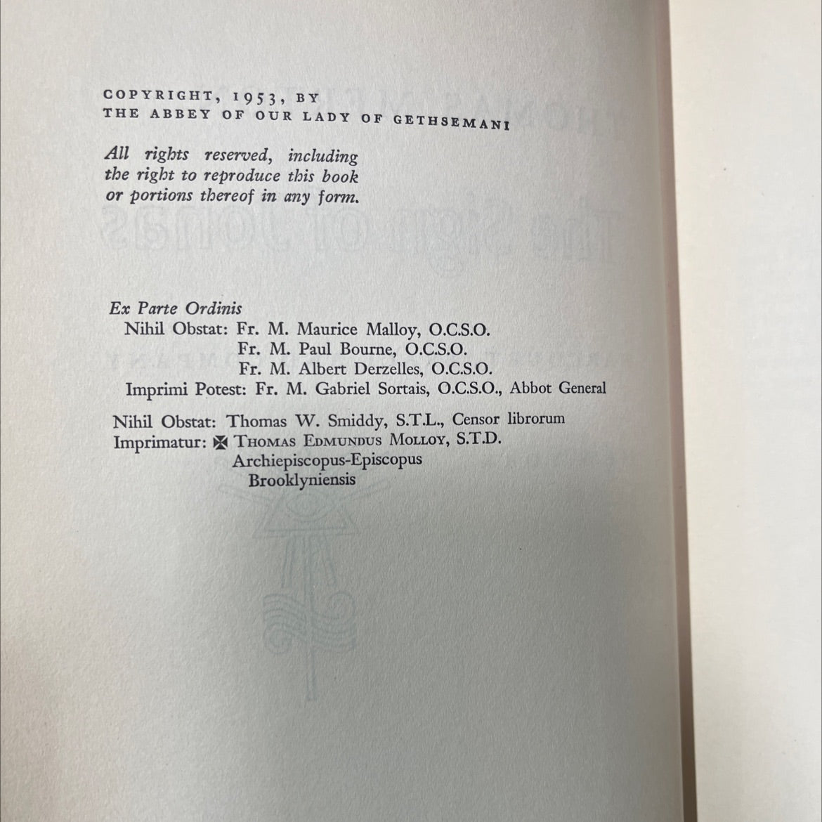 the sign of jonas book, by thomas merton, 1953 Hardcover image 3