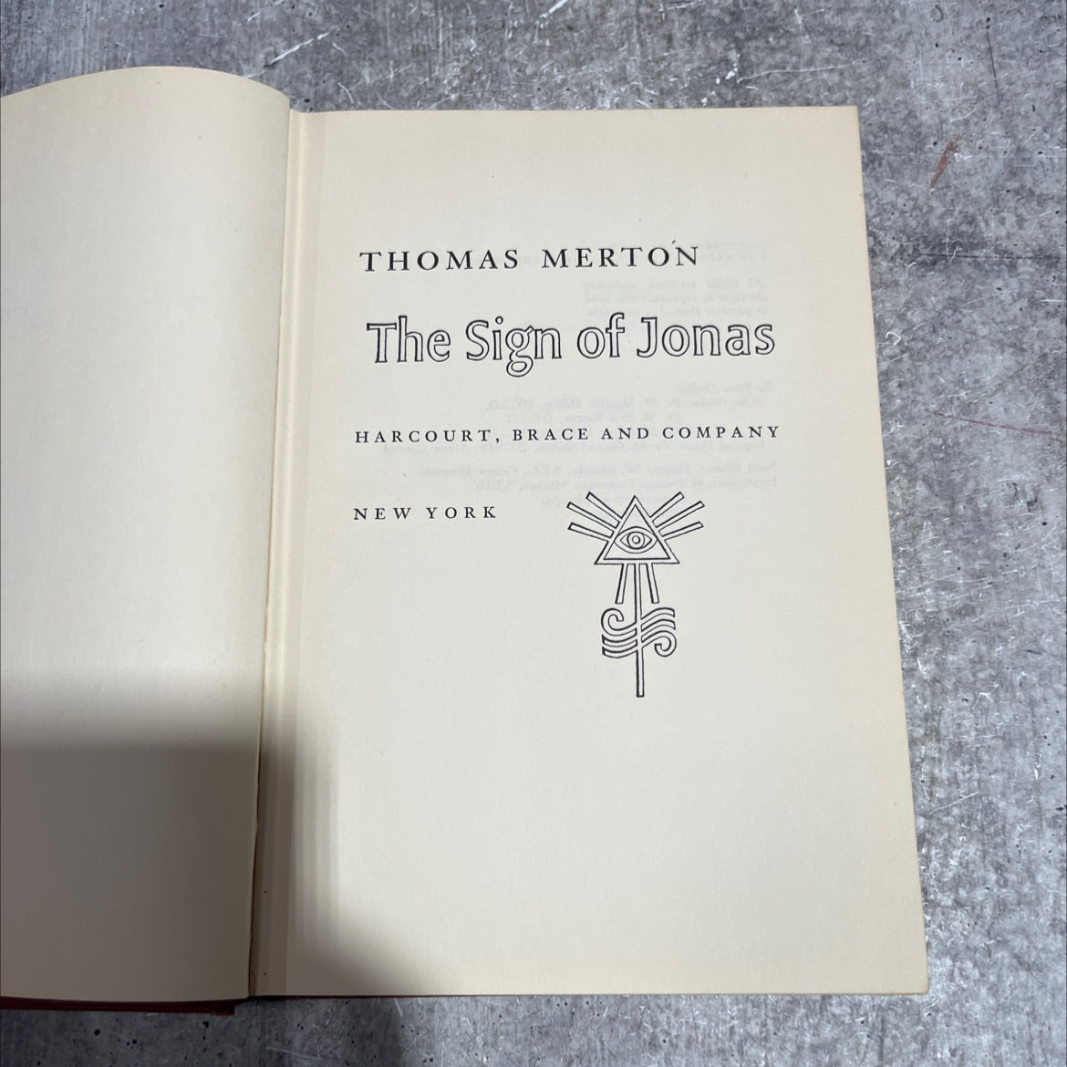 the sign of jonas book, by thomas merton, 1953 Hardcover image 2