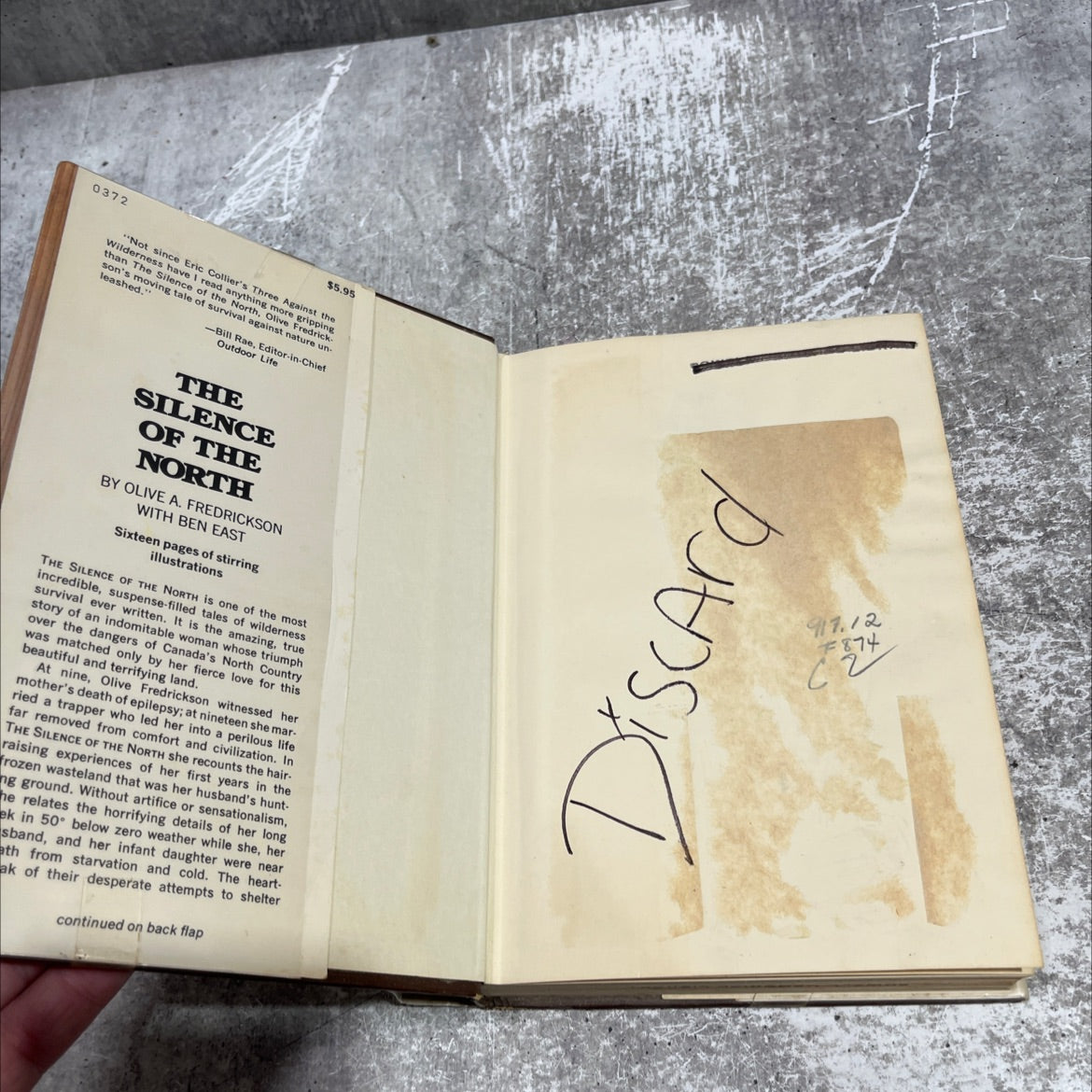 the silence of the north book, by Olive A. Fredrickson with Ben East, 1972 Hardcover image 4