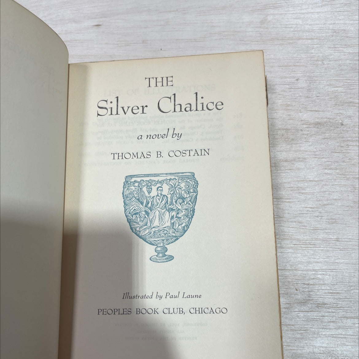 the silver chalice book, by thomas b. costain, 1952 Hardcover image 2