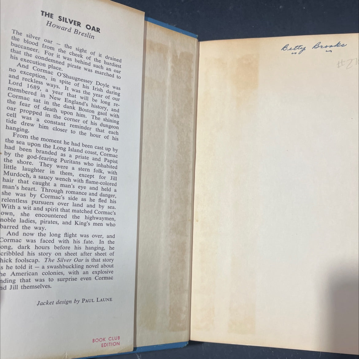 the silver oar book, by howard breslin, 1954 Hardcover image 4