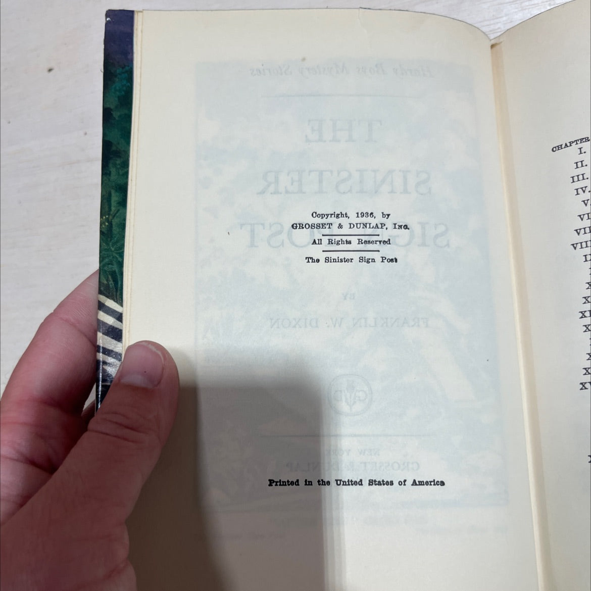 the sinister sign post book, by franklin w. dixon, 1936 Hardcover image 3