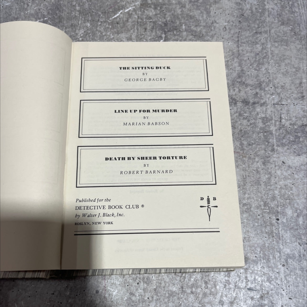 the sitting duck book, by george bagby, 1981 Hardcover image 2