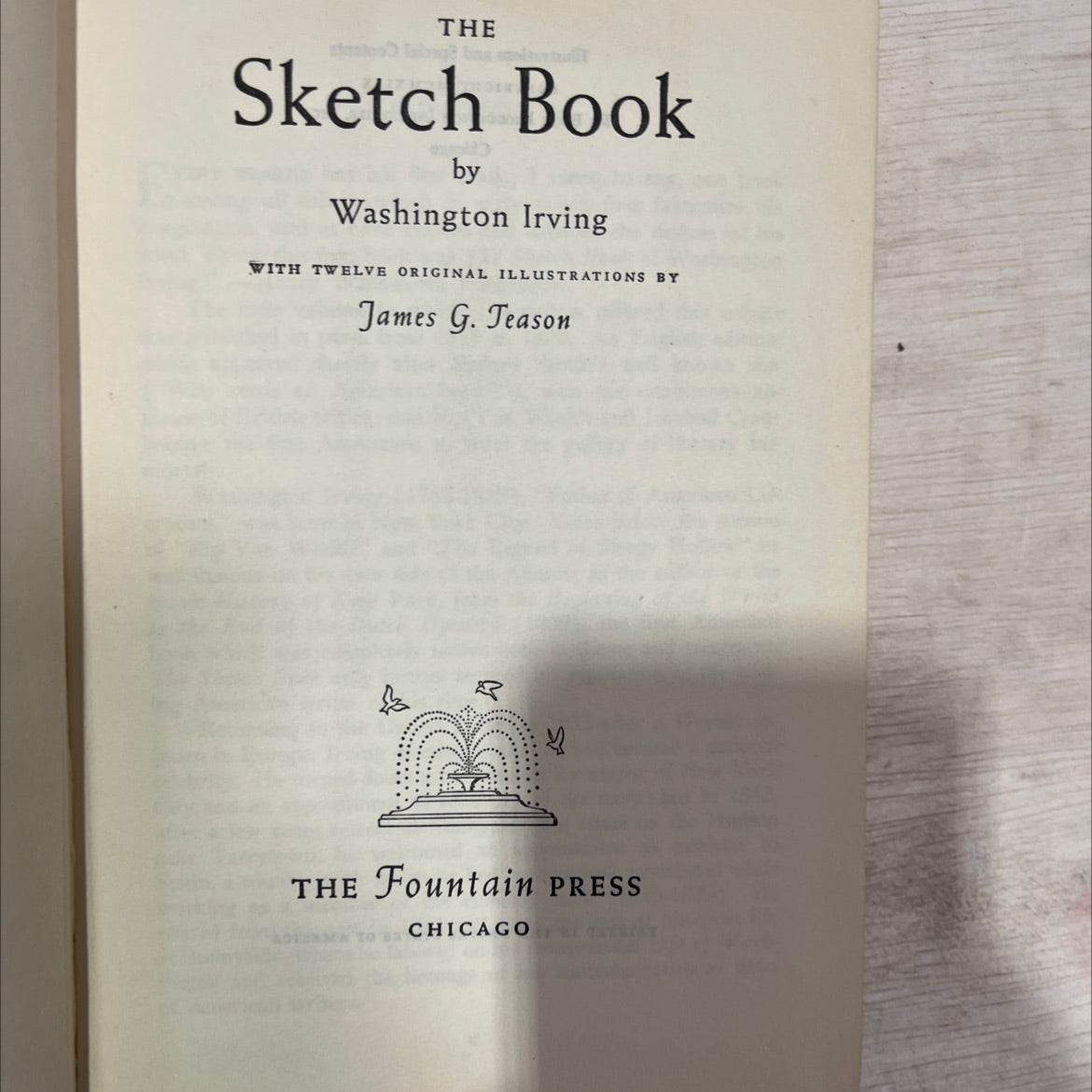 the sketch book book, by washington irving, 1949 Hardcover, Vintage image 2