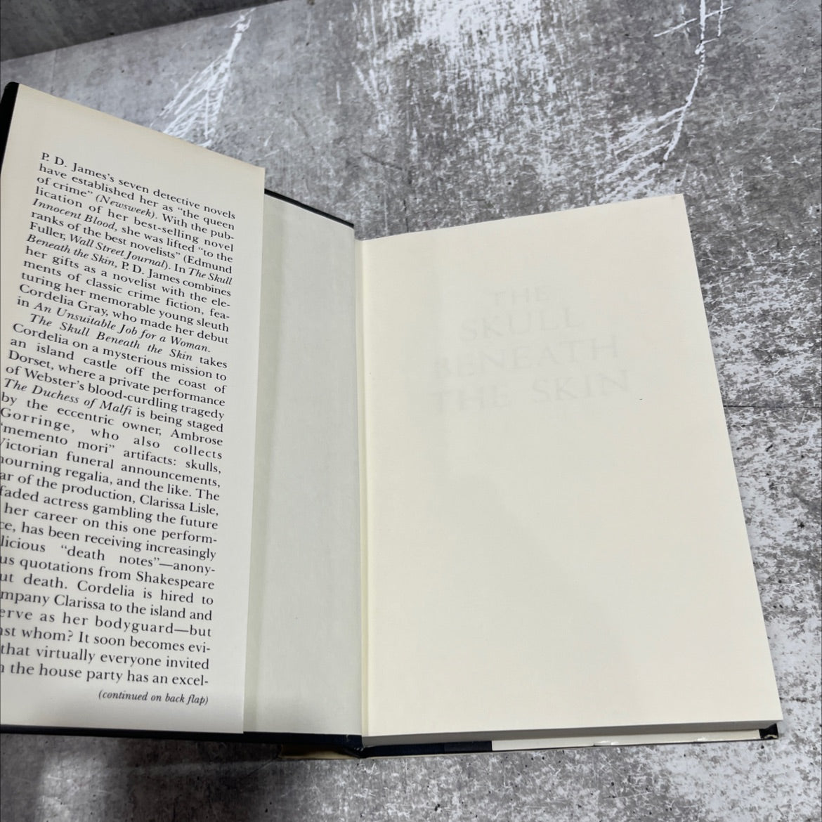 the skull beneath the skin book, by P. D. James, 1982 Hardcover image 4