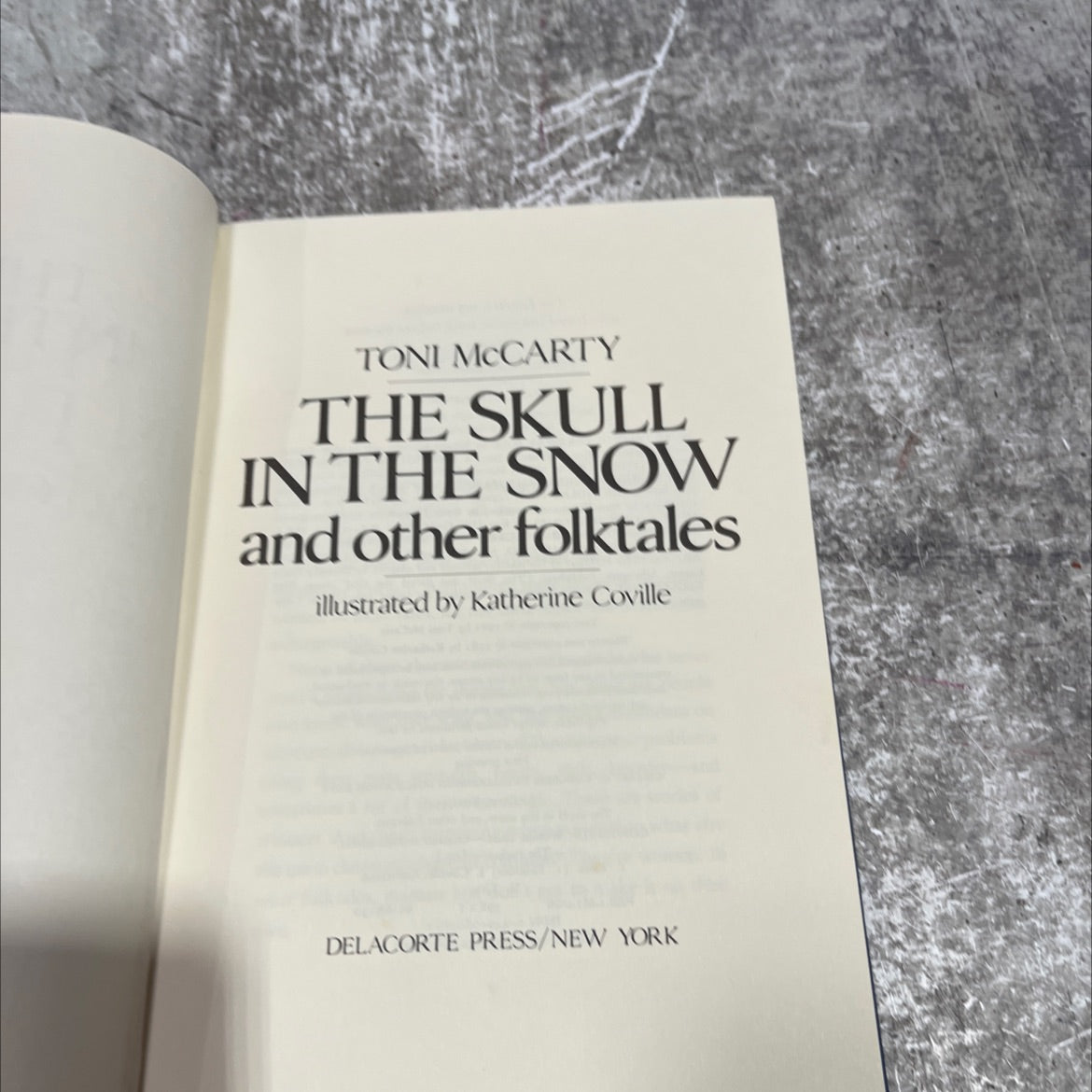 the skull in the snow and other folktales book, by toni mccarty, 1981 Hardcover image 2