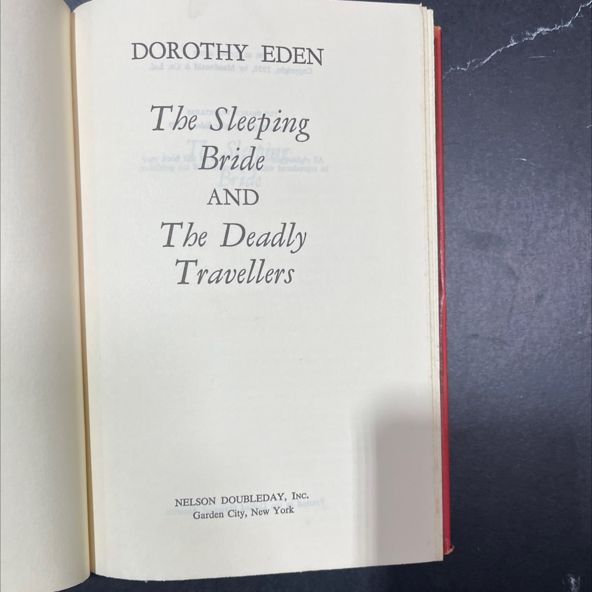 the sleeping bride book, by dorothy eden, 1959 Hardcover image 2