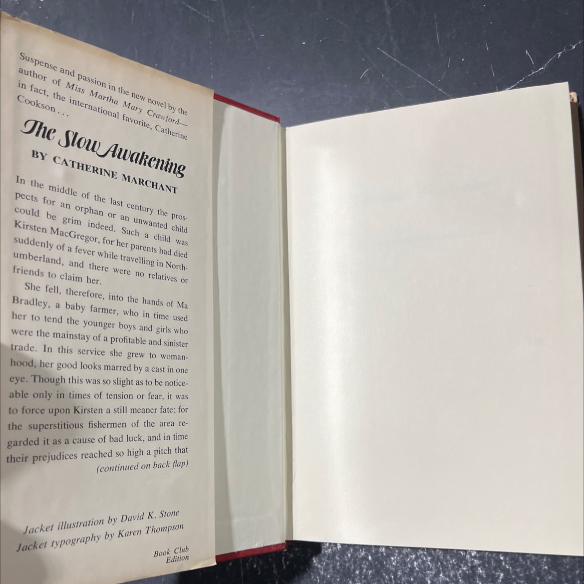 the slow awakening book, by catherine marchant, 1977 Hardcover image 4