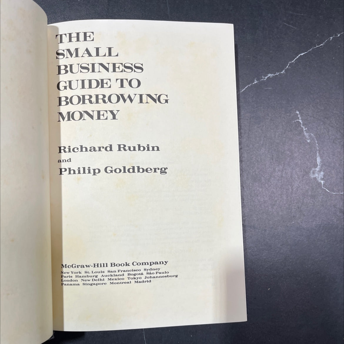 the small business guide to borrowing money book, by Richard Rubin and Philip Goldberg, 1980 Hardcover image 2