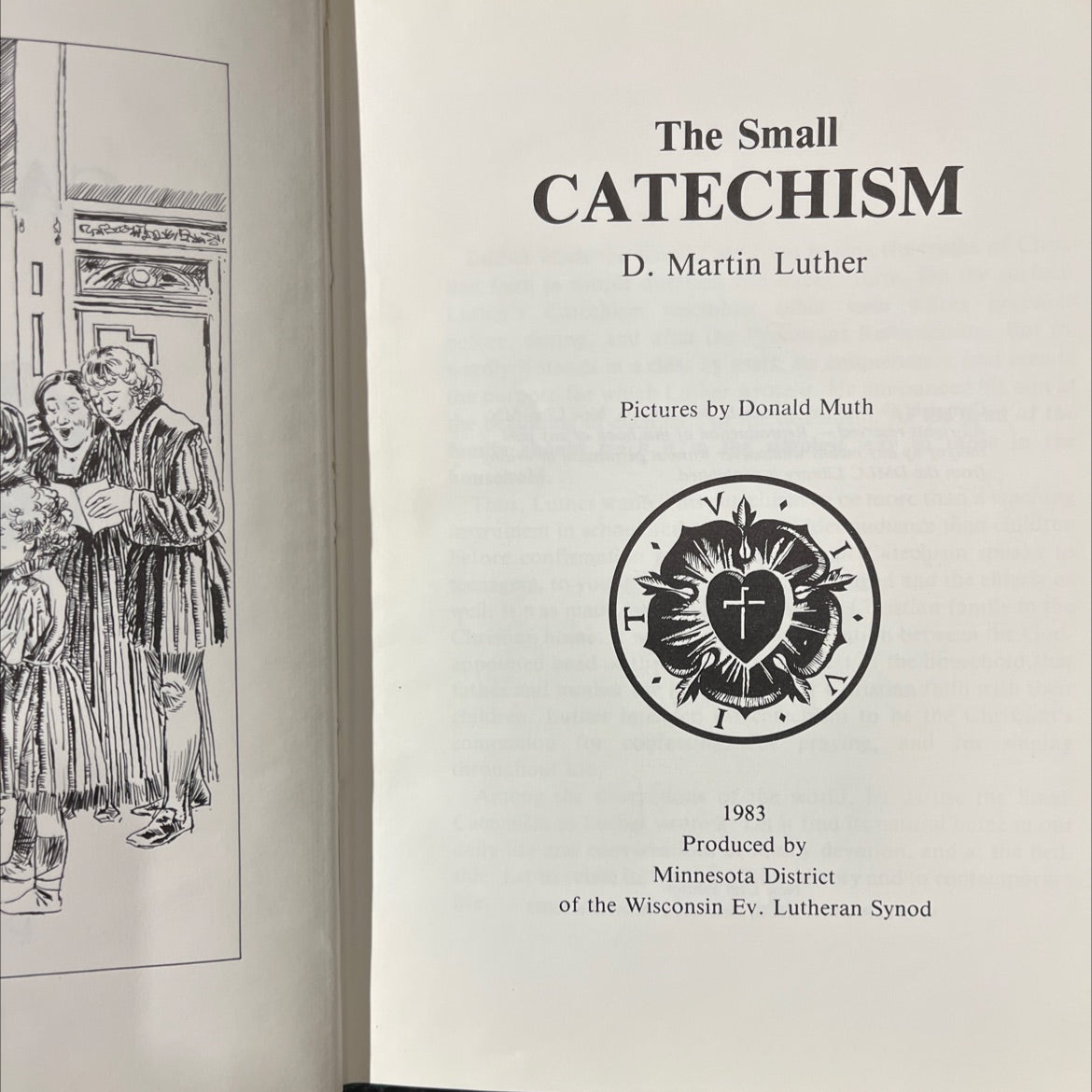 the small catechism book, by d. martin luther, 1983 Hardcover image 2